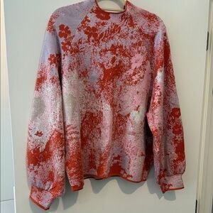 Red and Purple Patterned Sweater